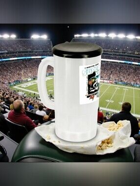 New Buccaneers vs. Raiders Super Bowl XXXVII Championship Hard Plastic Mug W/Lid